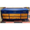 Image 1 : REFINISHED 9 DRAWER DRESSER 5' X 17" X 30"