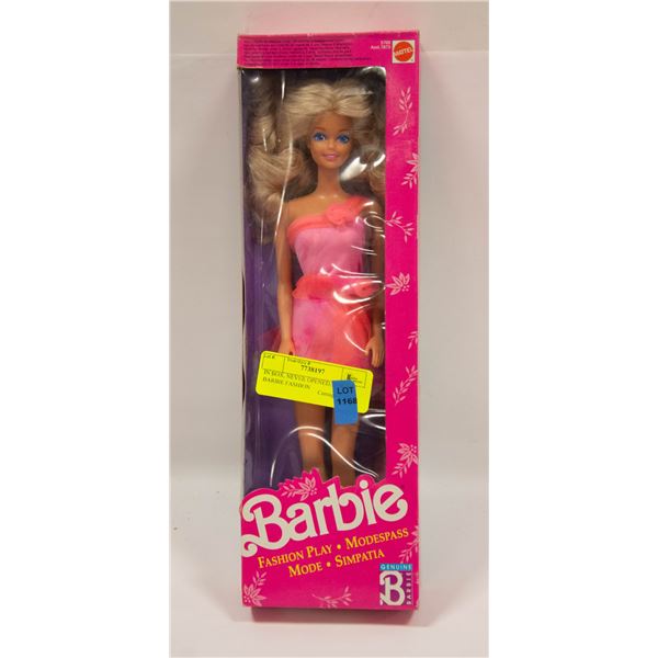 IN BOX, NEVER OPENED, 1990 BARBIE FASHION