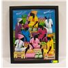 Image 1 : FRAMED AFRICAN ART 22" x 26" (MARC)