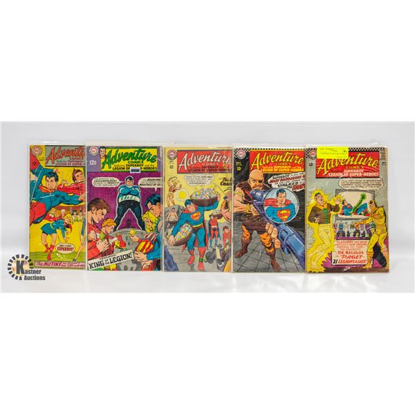 5 VINTAGE ADVENTURE COMICS