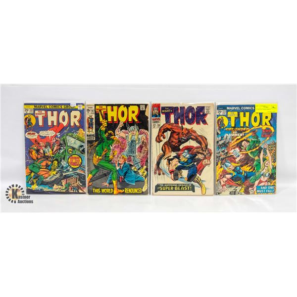 4 VINTAGE THOR COMICS