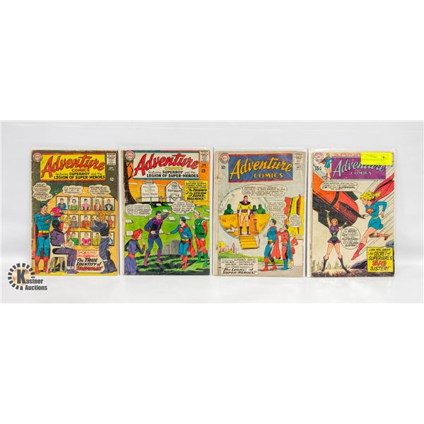 4 VINTAGE ADVENTURE COMICS