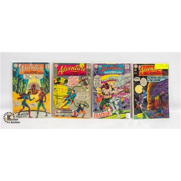 4 VINTAGE ADVENTURE COMICS