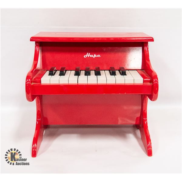 KIDS WOODEN PIANO 13  X 11  X 10