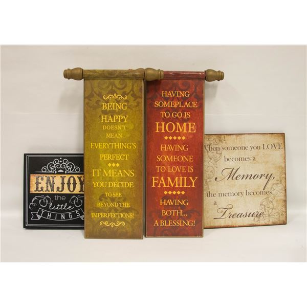 4 WALL HANGINGS HOME DCOR