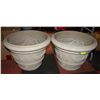 Image 1 : PAIR OF LARGE PLANTERS H-16.5" DIAMETER-21.5"