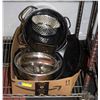 Image 1 : BOX OF COOKWARE INCLUDING STAINLESS,