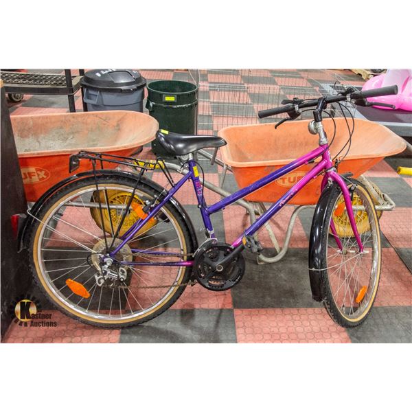 ADULT 18 SPEED BIKE PINK & PURPLE FRAME