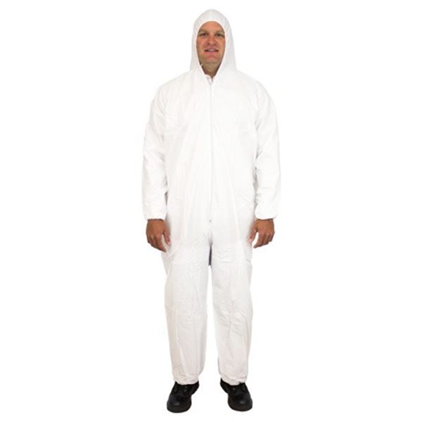 25 PAIRS OF SAFETY ZONE HOODED COVERALLS - 3XL