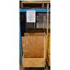 Image 1 : WOOD WAREHOUSE CART WITH MISC. CABINETRY SUPPLIES