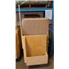 Image 1 : WOOD WAREHOUSE CART WITH MISC. CABINETRY SUPPLIES