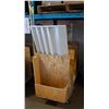 Image 1 : WOOD WAREHOUSE CART WITH MISC. CABINETRY SUPPLIES