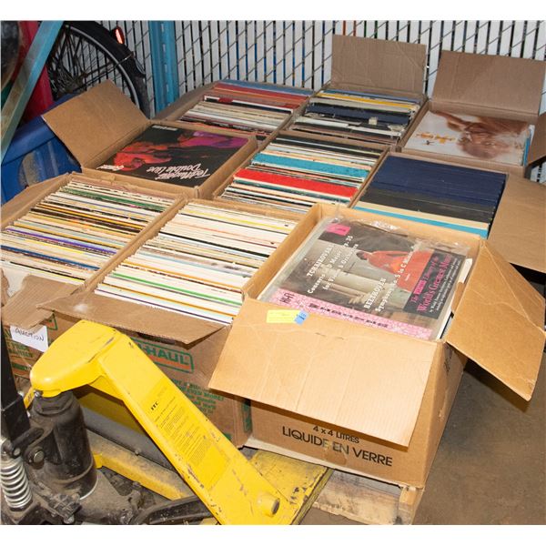 PALLET OF RECORDS INCLUDES ROCK, POP, COUNTRY &