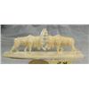 Image 1 : Carved ivory of 2 bull moose by Don Savage- base is approx. 4-1/4" long, figure approx. 1-1/2" high