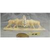 Image 2 : Carved ivory of 2 bull moose by Don Savage- base is approx. 4-1/4" long, figure approx. 1-1/2" high