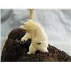 Image 4 : Whale bone mask and carved ivory polar bear by Slwooko- approx. 5"