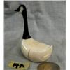 Image 2 : CHOICE on 2 carved white ivory Canada Goose by Aningayou- 2-5/8" tall