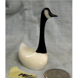 CHOICE on 2 carved white ivory Canada Goose by Aningayou- 2-1/2" tall