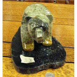 9-1/2" soapstone bear by Michael Scott