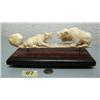Image 5 : 10" ivory carving of bear and wolf fighting by Noel Smith