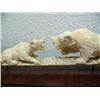Image 6 : 10" ivory carving of bear and wolf fighting by Noel Smith