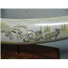Image 4 : Beautifully scrimshawed tusk 18-1/2" long- caribou fighting 2 wolves by Noel Smith