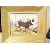 Image 1 : Original oil, framed- 8" x 10"- moose- Harvey Goodale min. bid $400.00 (116)