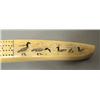 Image 4 : Outstanding 18" beautiful old ivory cribbage board scrimshawed by Charlie Kokuluk with Canadian gees