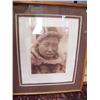 Image 1 : Framed, double-matted original called "Hooper Bay Youth" by E. Curtis- plate #698- 22" x 18" (2)