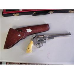 Smith & Wesson .44 Magnum chrome plated, made in USA with ivory handle and holster- serial #N307503 