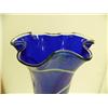 Image 2 : Cobalt blue art glass vase- 18" tall (120)
