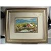 Image 1 : Water color by Robert A. Kercher- triple-matted and framed- 3-1/2" x 6-1/2"- his work appears in 1,0