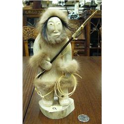 CHOICE on 3 Michael Scott whale bone hunters with bone faces- approx. 8-1/2" tall