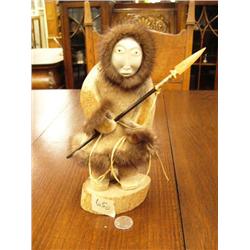 CHOICE on 2 Michael Scott whale bone hunters with bone faces- approx. 9-1/2" (2)