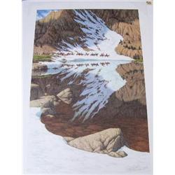 Bev Doolittle "Season of the Eagle" Print 8108 of 8500 - print size 15.25"x36" (3)