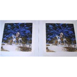 Quantity of 2 Ben Doolittle "Eagle Heart" print 7933 of 48000 and 7934 of 48000 - print size19"x19.5
