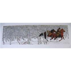 Bev Doolittle "Sacred Ground" print 159 of 69996 - print size 13.5"X42 3/8" (3)