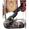 Image 4 : Fabulous bronze sculpture of 2 swimming whales mounted on marble by Joseph Francis Quillan- retail v