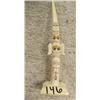 Image 1 : 7" ivory totem pole ca. 1940- very unusual super quality- depicts men, fish, birds, etc. (3)