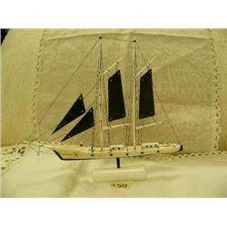 10.5" baleen and ivory sailing ship by Al Kaloka min. bid $700.00 (74)