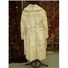 Image 3 : Fur coat- white Russian rabbit approx. size S/M 3/4 legnth with tie waist (134)