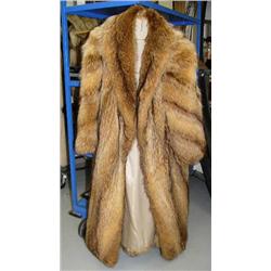 Full length red fox fur coat size M (134)