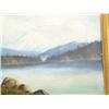Image 3 : Original of Mt. St. Helens, trees and water views ca. 1910 - 26.5"x19.5" in an art nouveau frame (74