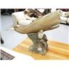 Image 1 : Whale bone sperm whale made by Michael Scott- 18" long, 14" tall (2)