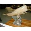 Image 2 : Whale bone sperm whale made by Michael Scott- 18" long, 14" tall (2)