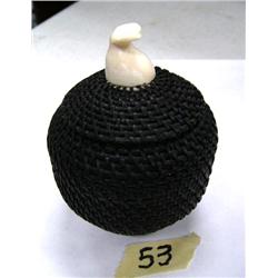 3-3/4" baleen basket with whale's tail finial by Cark Hank (2)