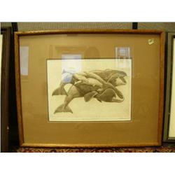 Print 62 of 95 called "Bowheads and Belugas" by Matthew, double-matted and framed (3)