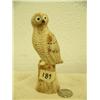 Image 1 : Bone owl with inset ivory and baleen eyes and baleen beak- 5" tall