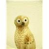 Image 2 : Bone owl with inset ivory and baleen eyes and baleen beak- 5" tall