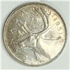 Image 1 : 1952 King George VI 25 Cents High Relief EF++